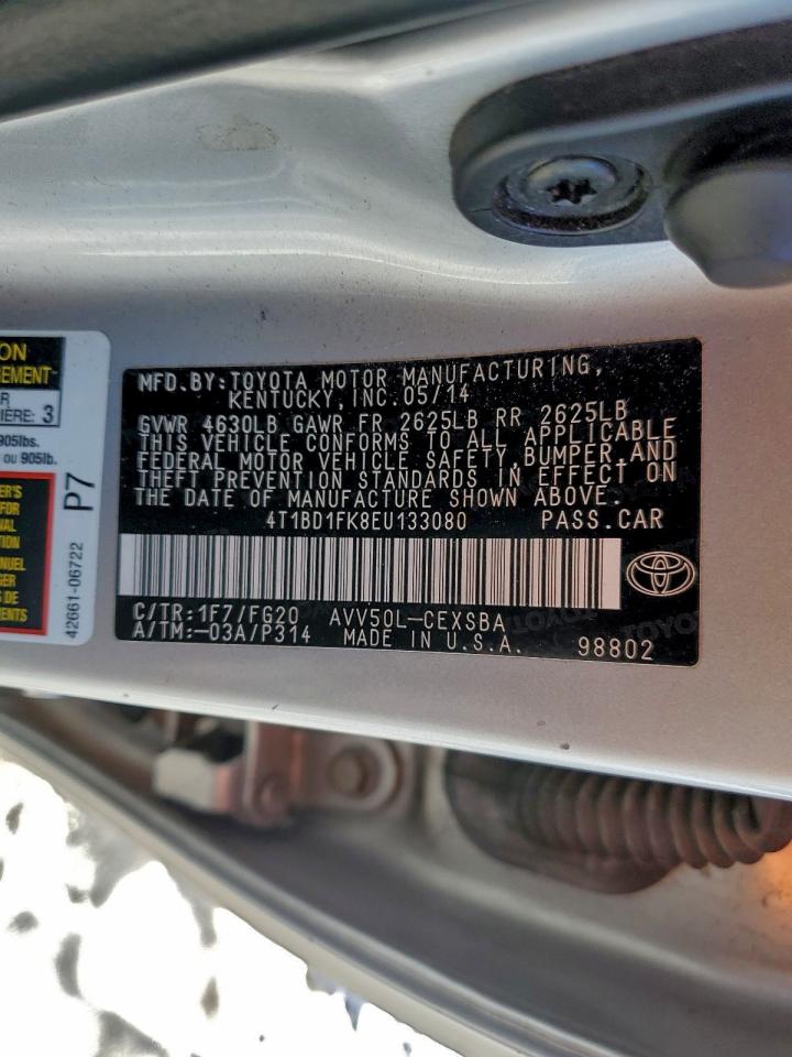 2014 TOYOTA CAMRY HYBRID photo 12