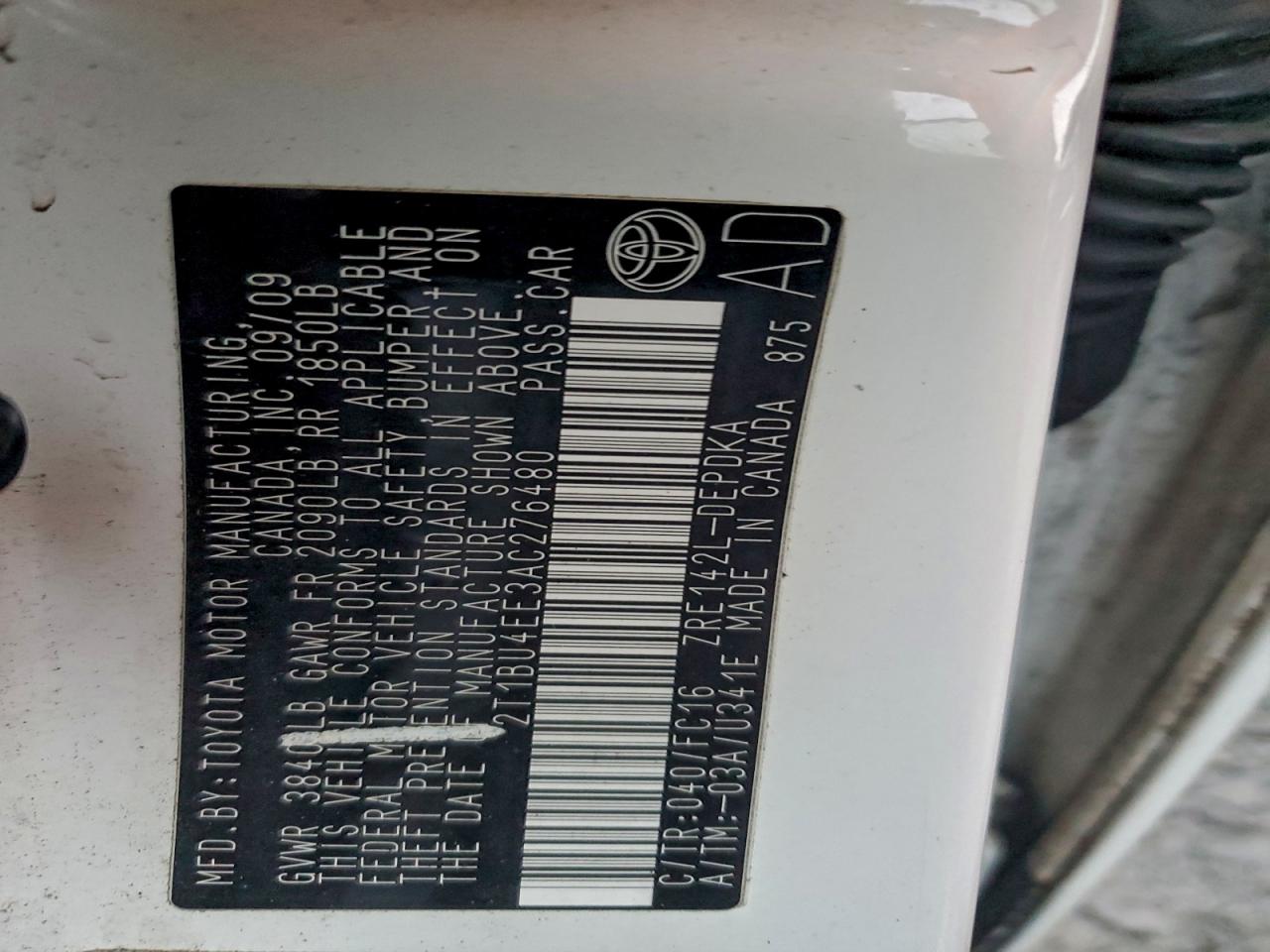 2010 TOYOTA COROLLA BASE photo 23