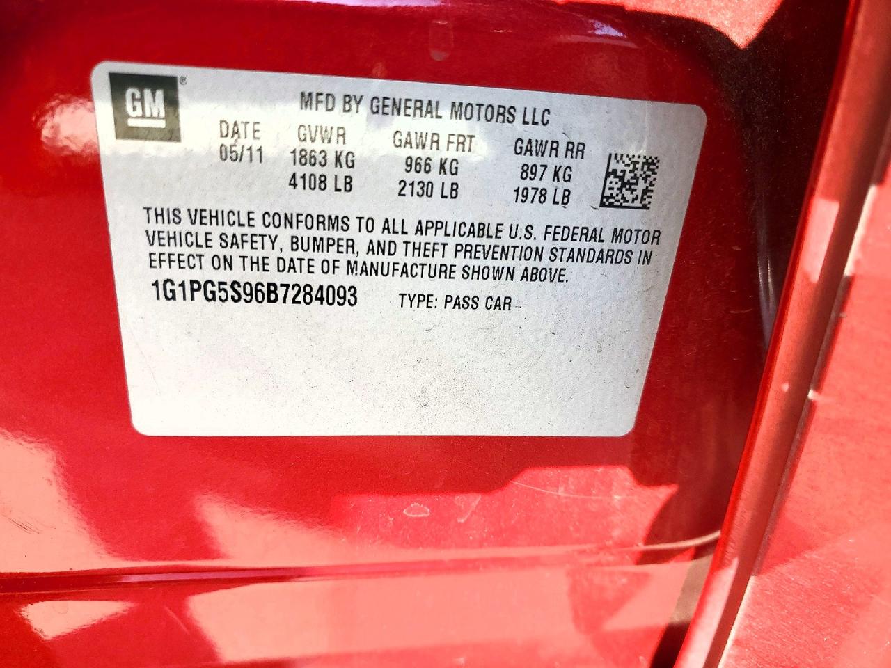 2011 CHEVROLET CRUZE LT photo 13