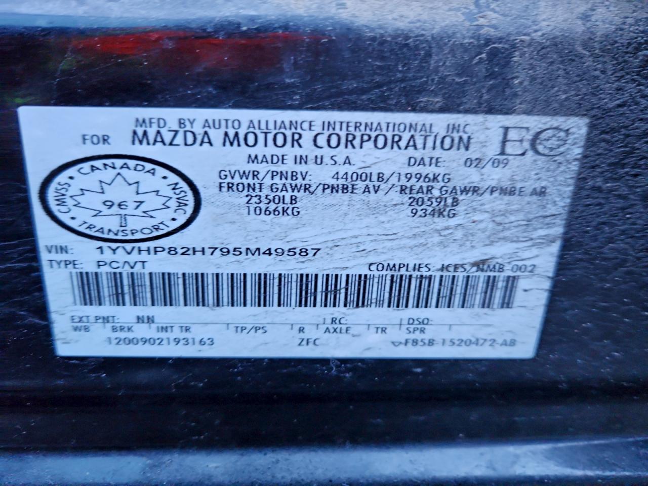 2009 MAZDA 6 I photo 13