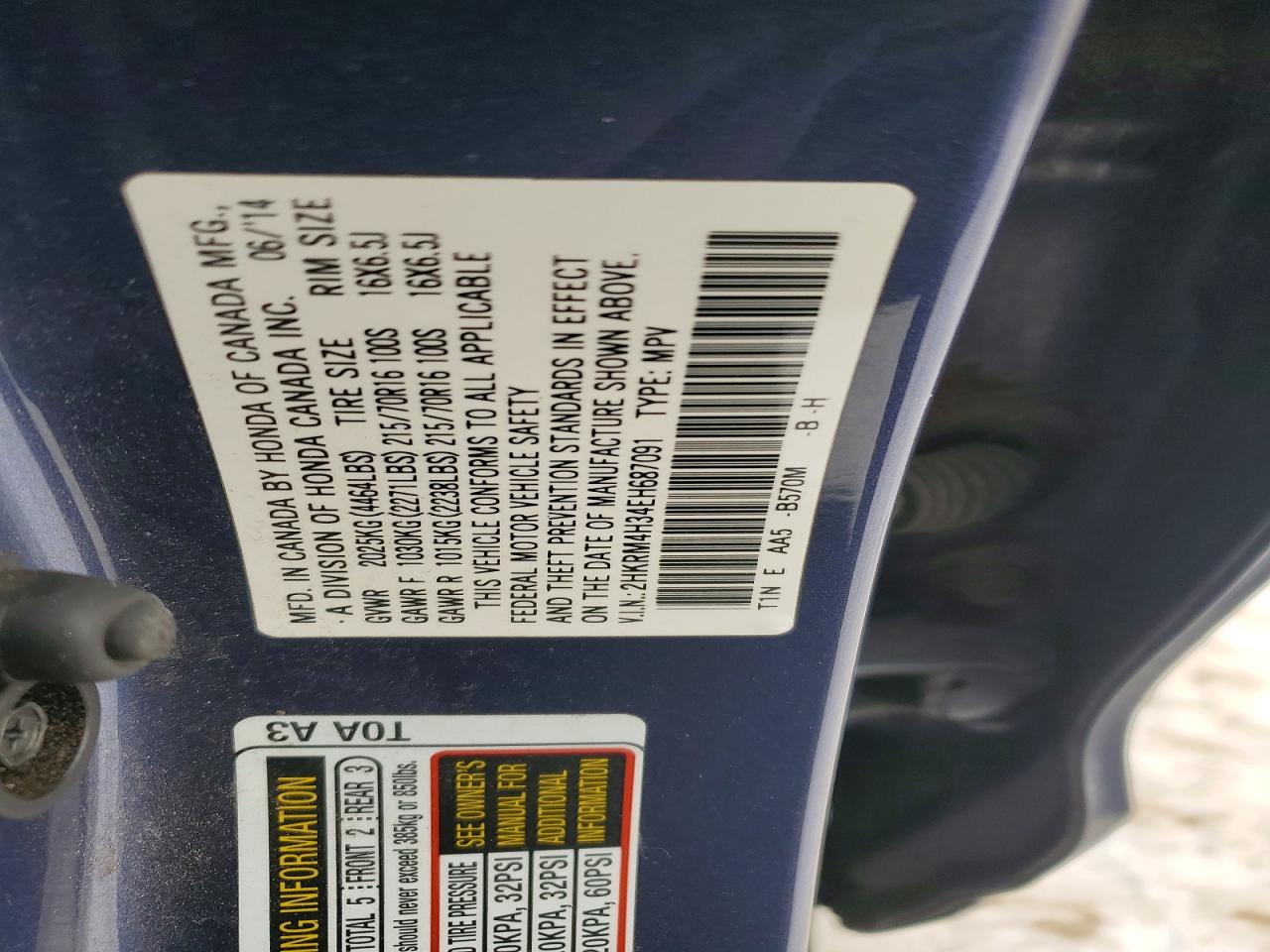 2014 HONDA CR-V LX photo 13