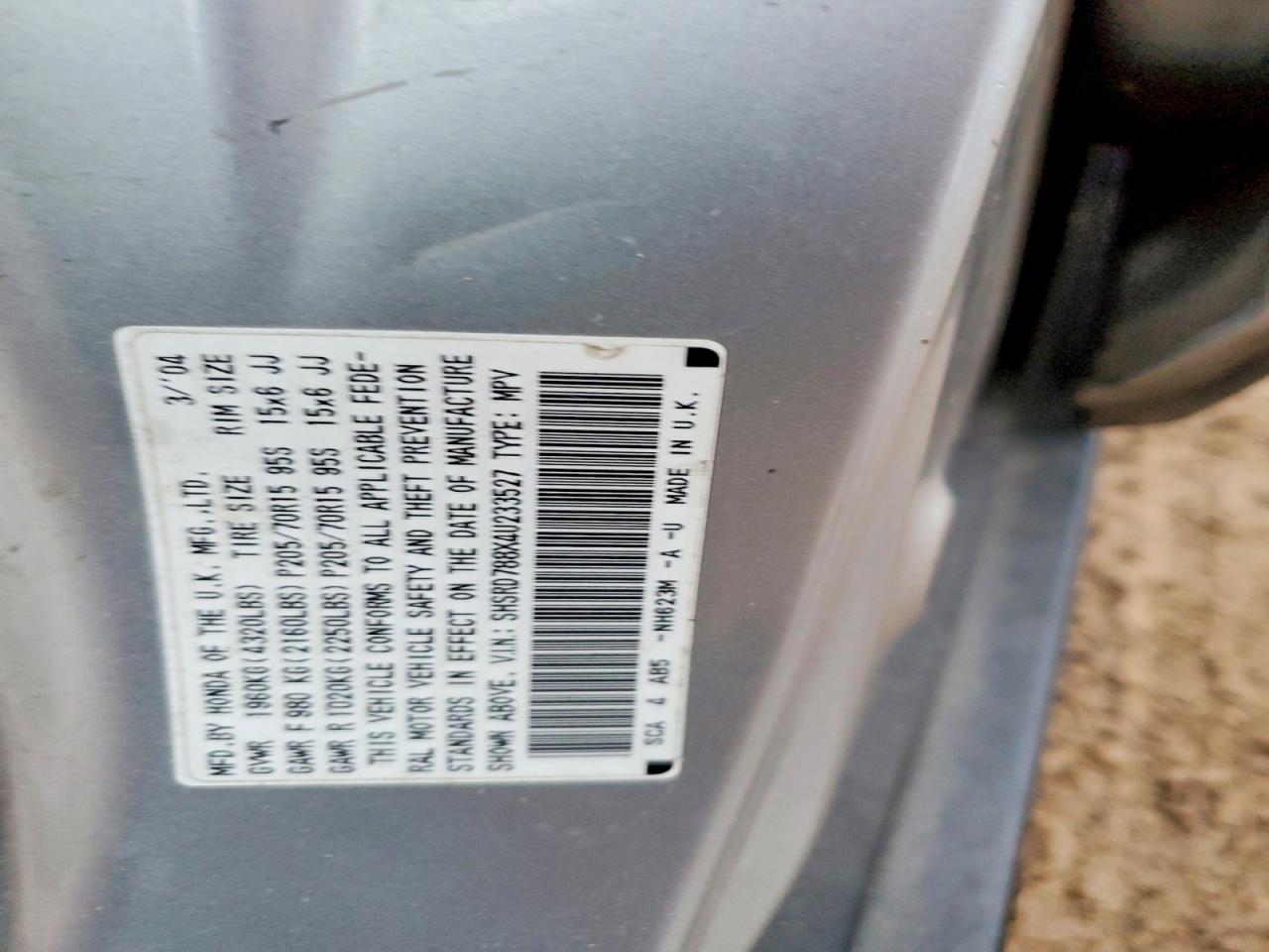 2004 HONDA CR-V EX photo 13