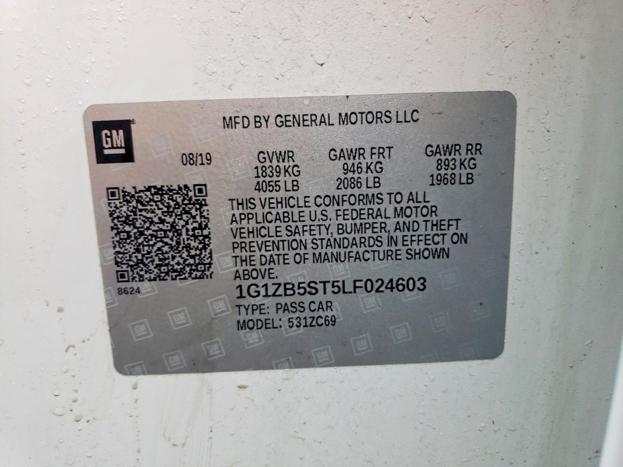 2020 CHEVROLET MALIBU LS photo 12