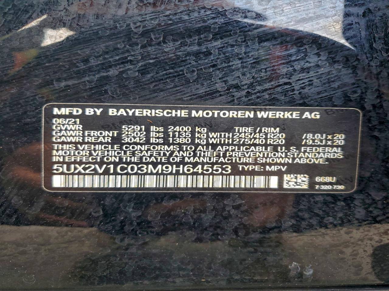 2021 BMW X4 XDRIVE30I photo 13