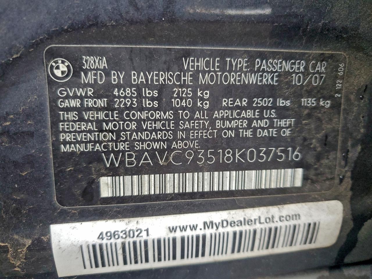 2008 BMW 328 XI photo 12