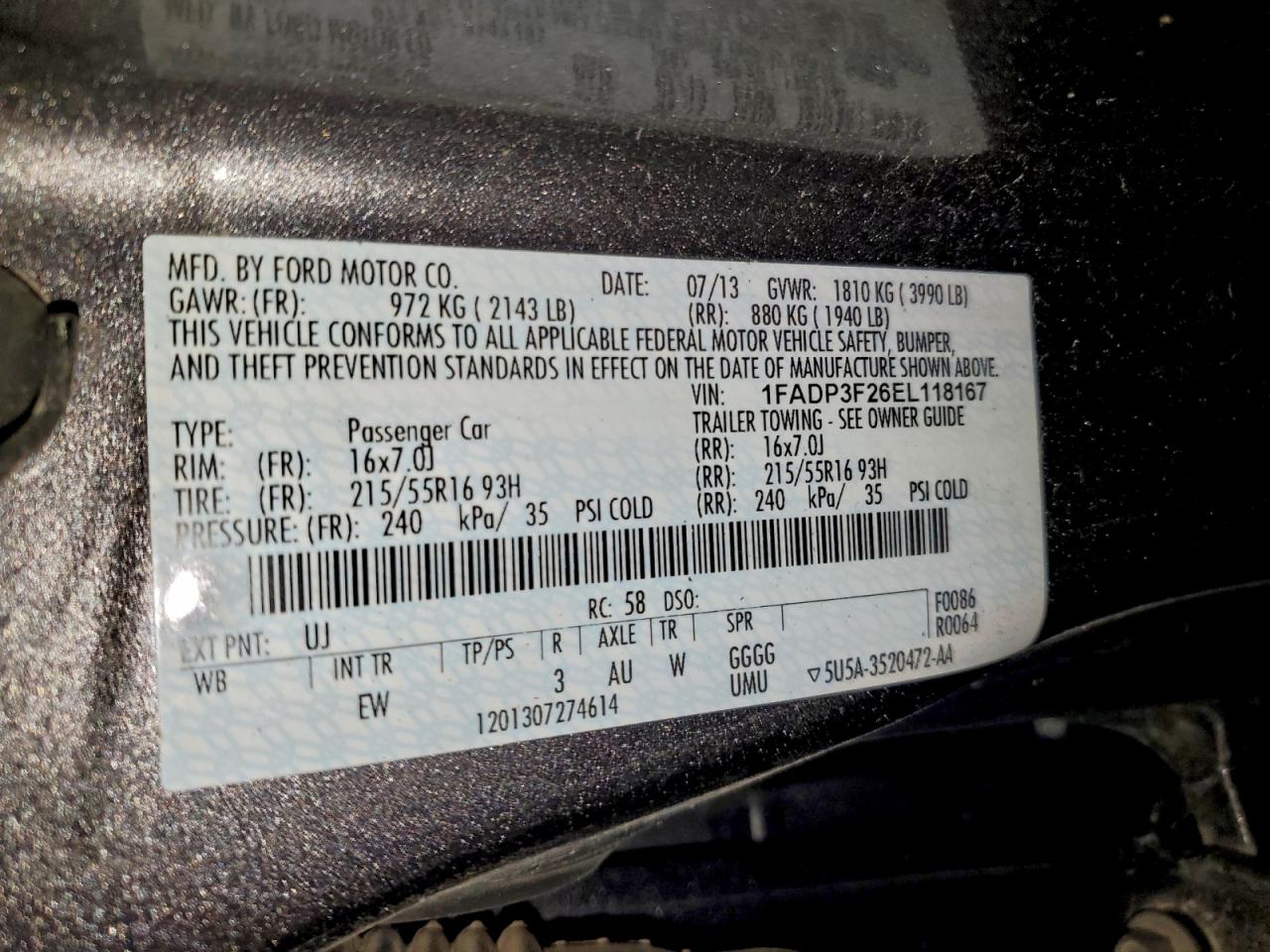 2014 FORD FOCUS SE photo 12