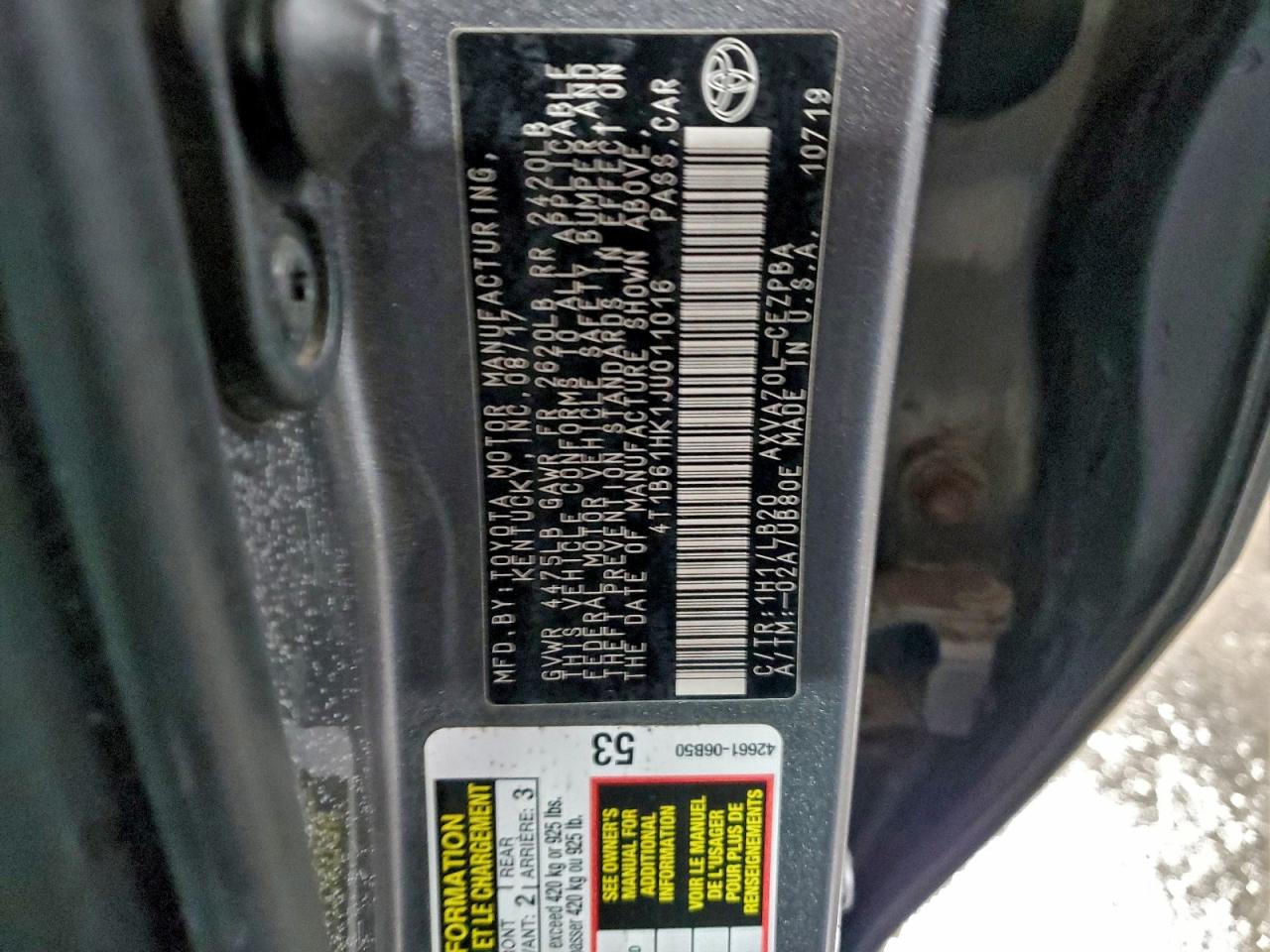 2018 TOYOTA CAMRY XSE photo 12