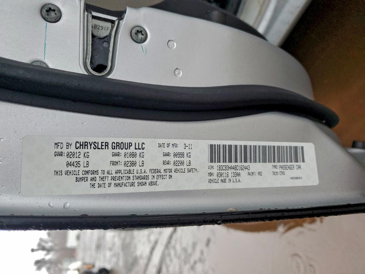 2011 DODGE CALIBER MAINSTREET photo 12