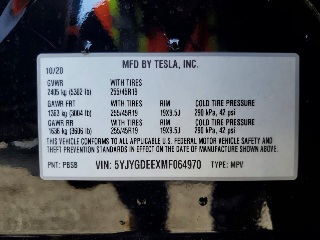 2021 TESLA MODEL Y photo 12