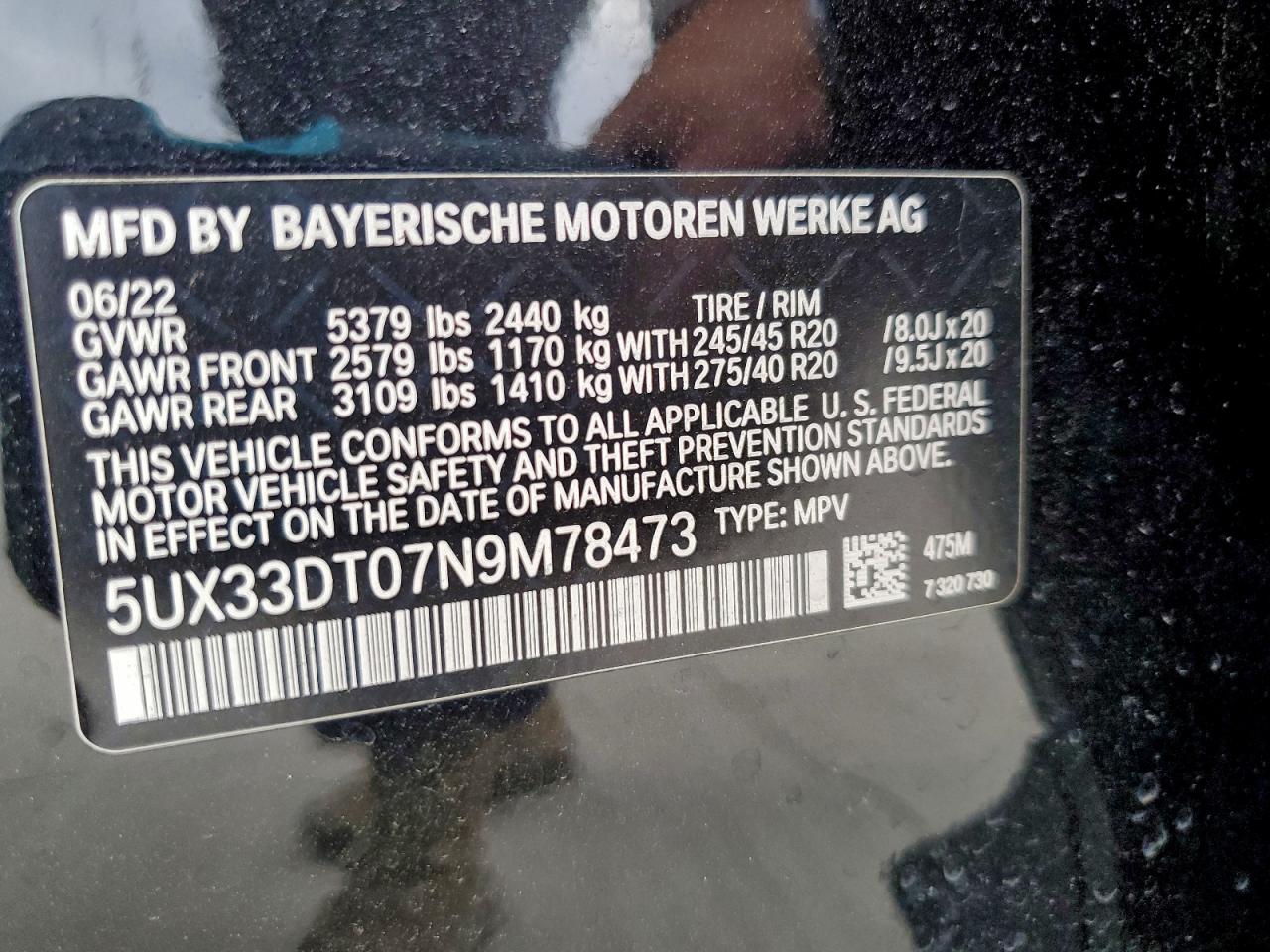 2022 BMW X4 XDRIVE30I photo 40