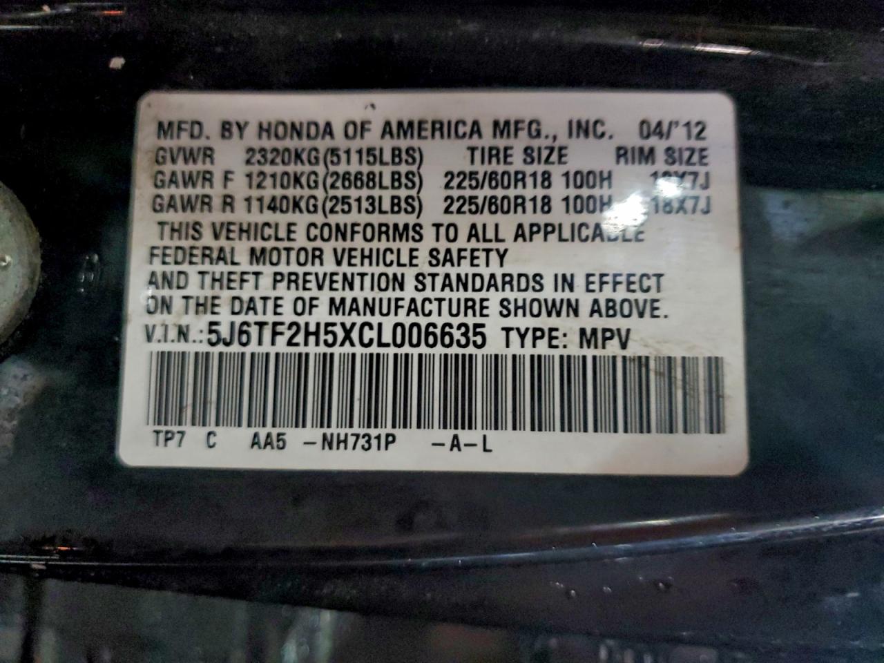 2012 HONDA CROSSTOUR EXL photo 13