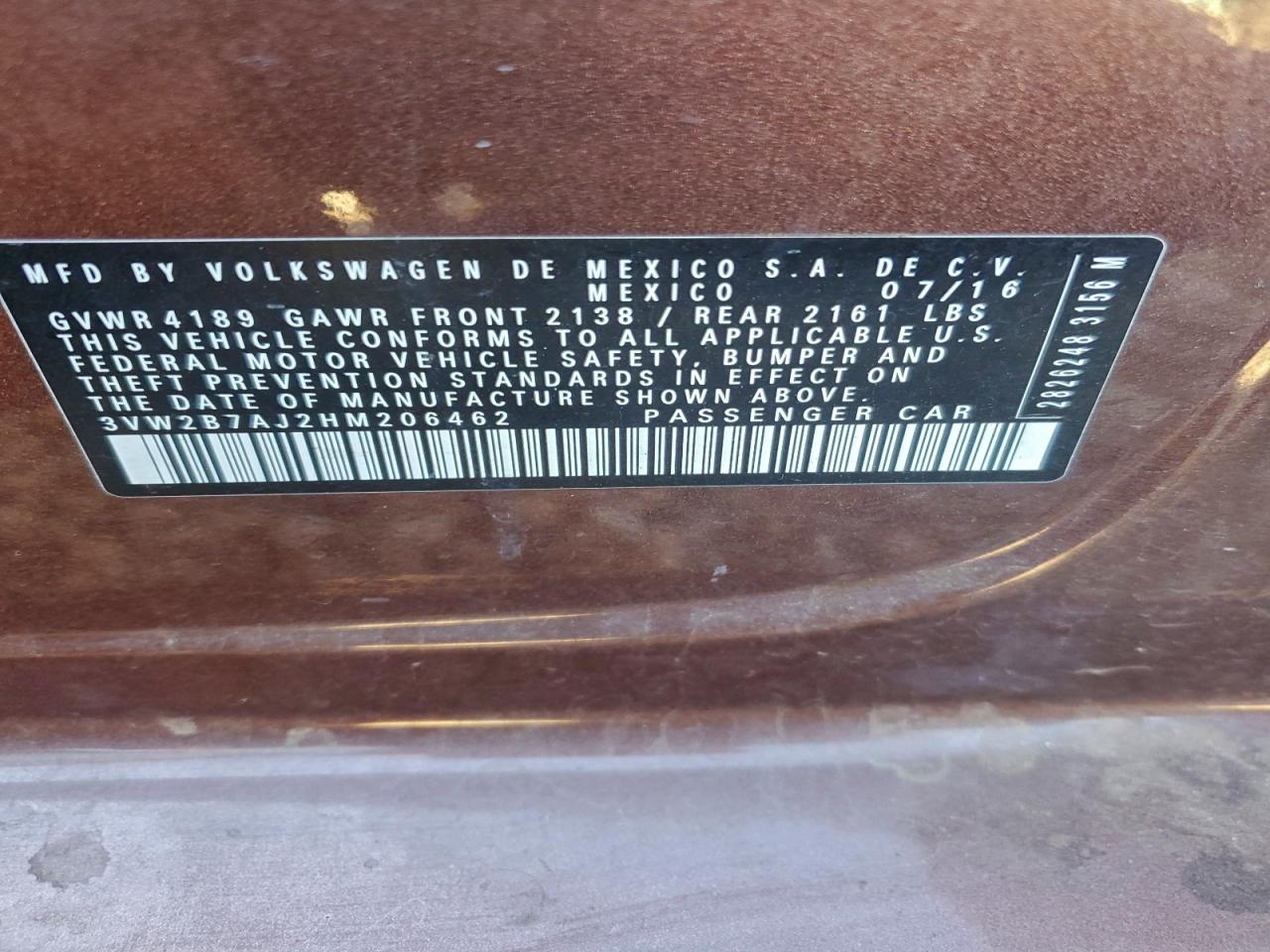 2017 VOLKSWAGEN JETTA S photo 12