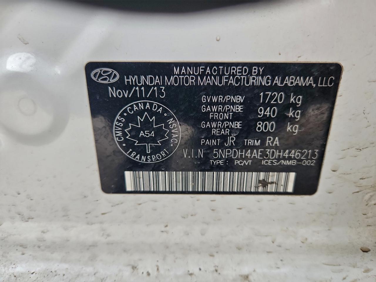 2013 HYUNDAI ELANTRA GLS photo 12