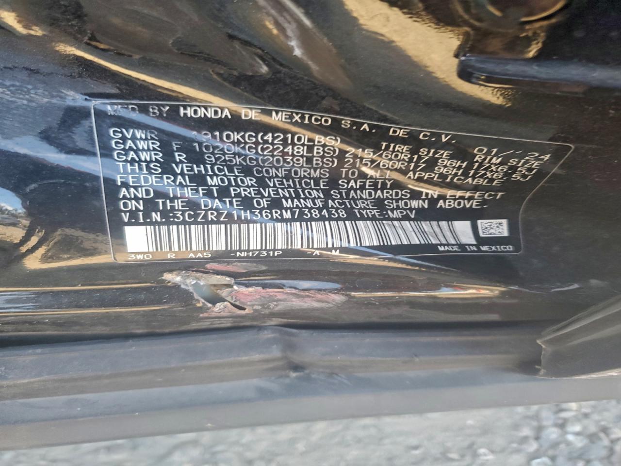 2024 HONDA HR-V LX photo 13