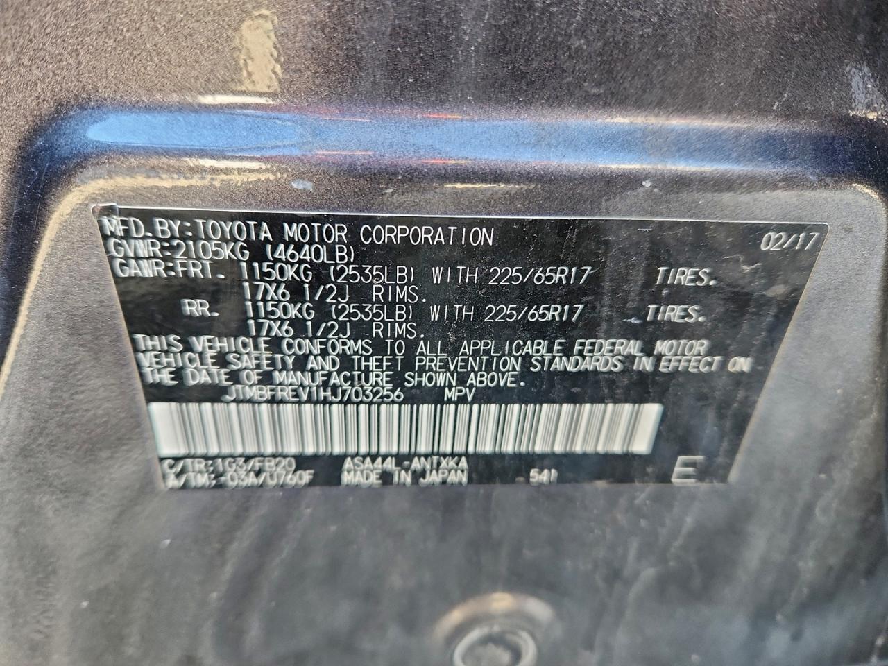 2017 TOYOTA RAV4 LE photo 13
