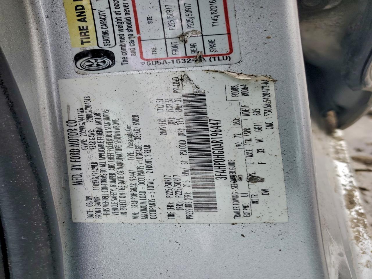 2010 FORD FUSION SE photo 12