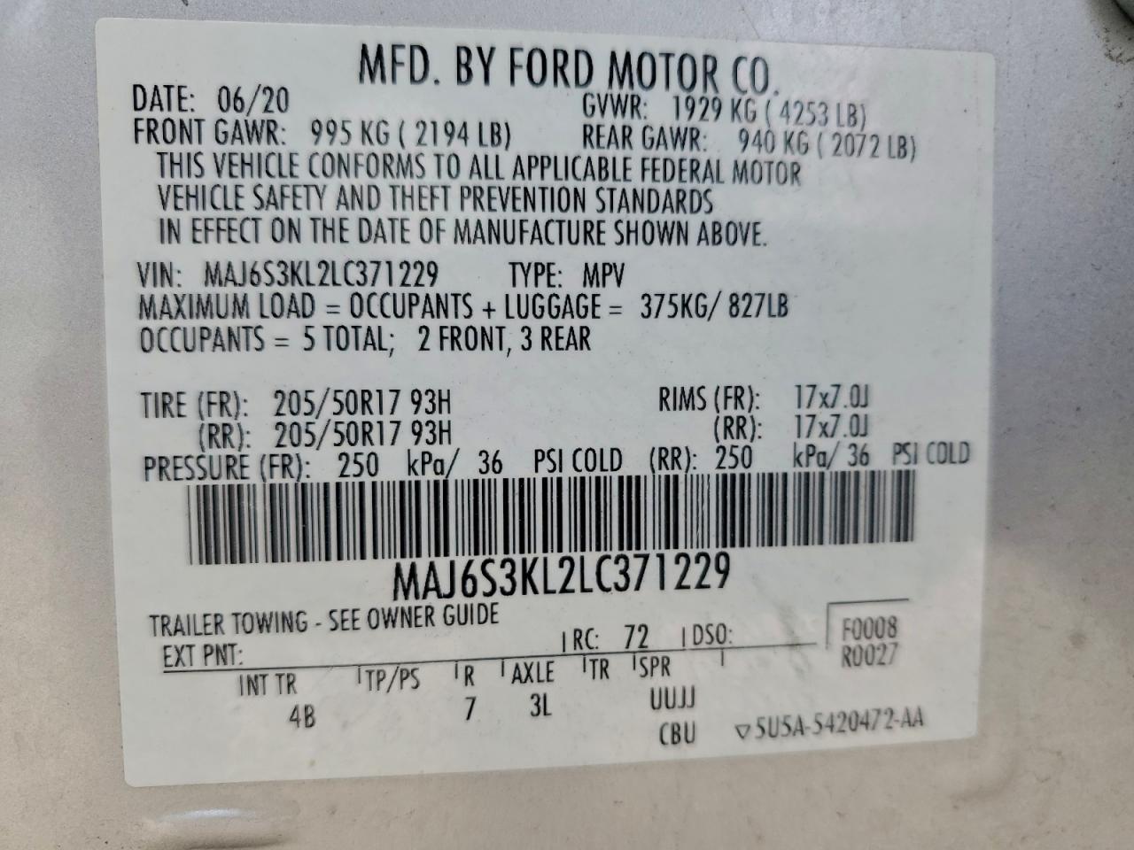 2020 FORD ECOSPORT TITANIUM photo 12