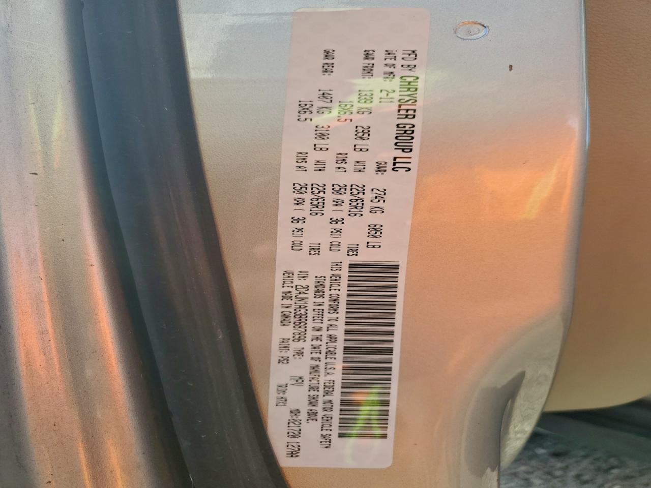 2011 DODGE GRAND CARAVAN C/V photo 14
