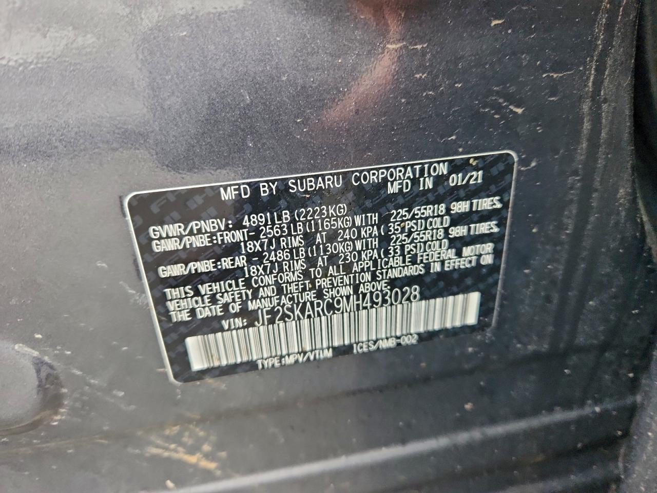 2021 SUBARU FORESTER SPORT photo 12
