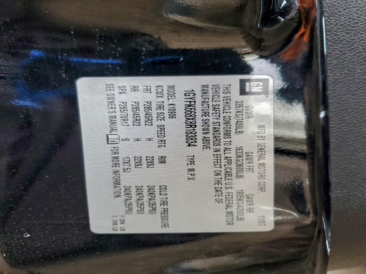 2008 CADILLAC ESCALADE ESV photo 13