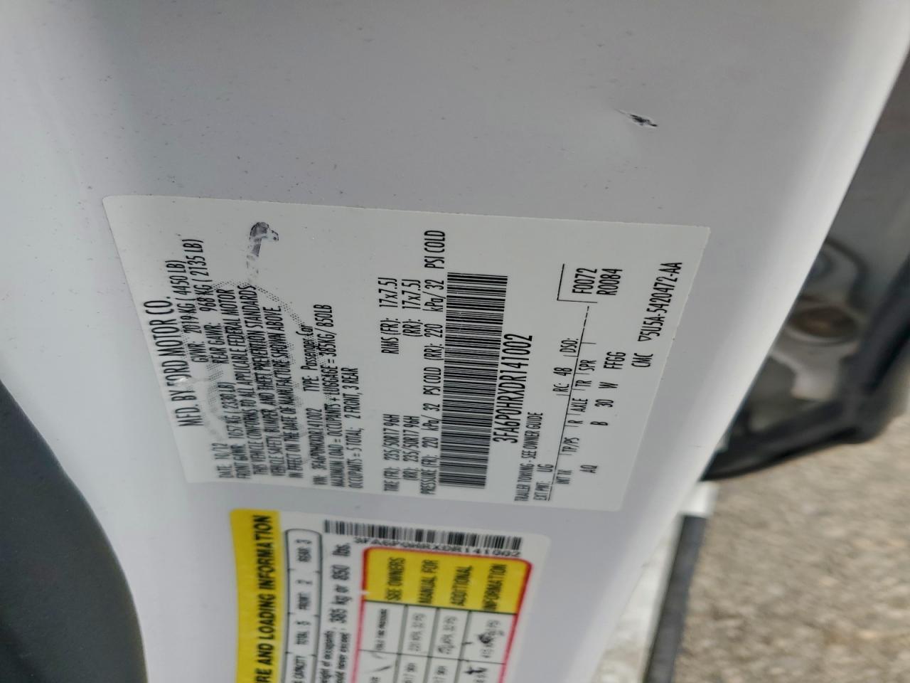 2013 FORD FUSION SE photo 12