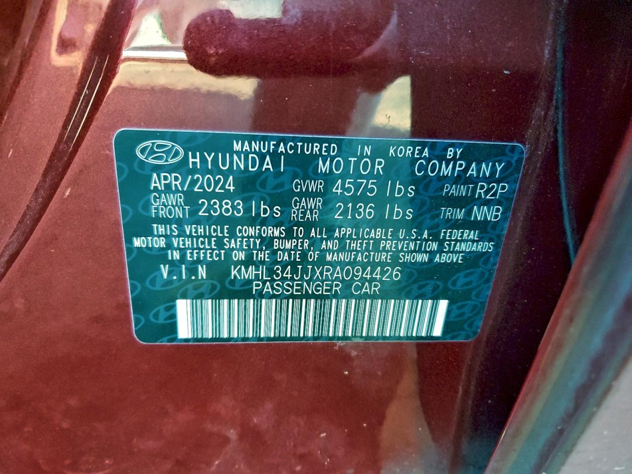 2024 HYUNDAI SONATA HYBRID photo 13