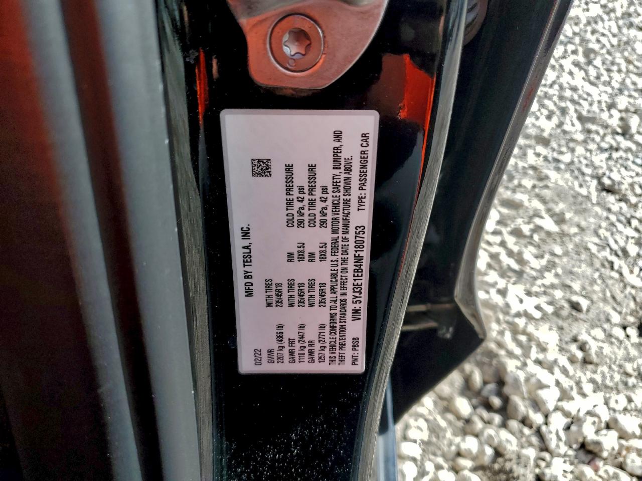 2022 TESLA MODEL 3 photo 12