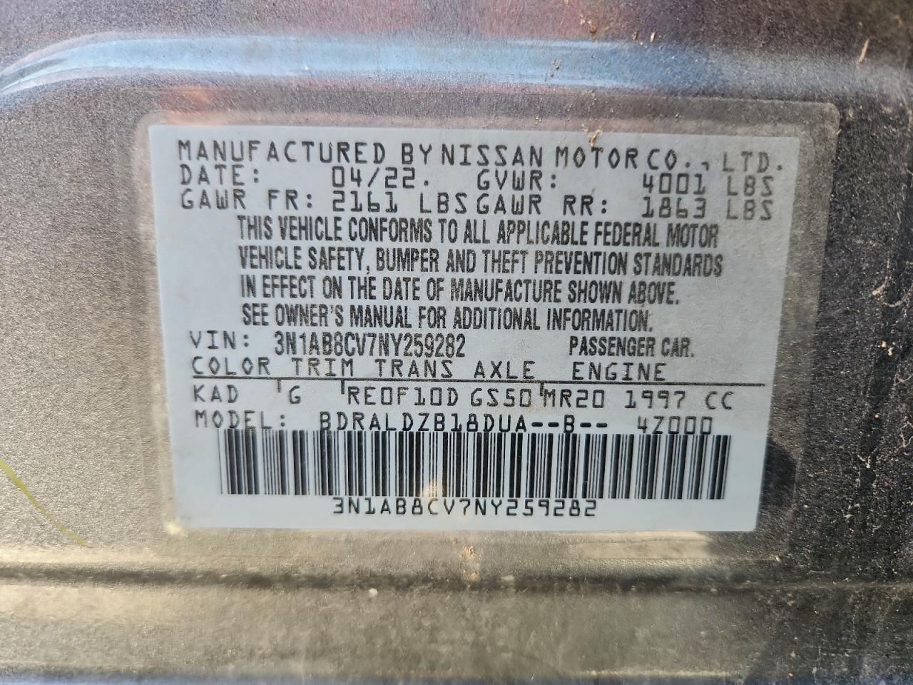 2022 NISSAN SENTRA SV photo 12