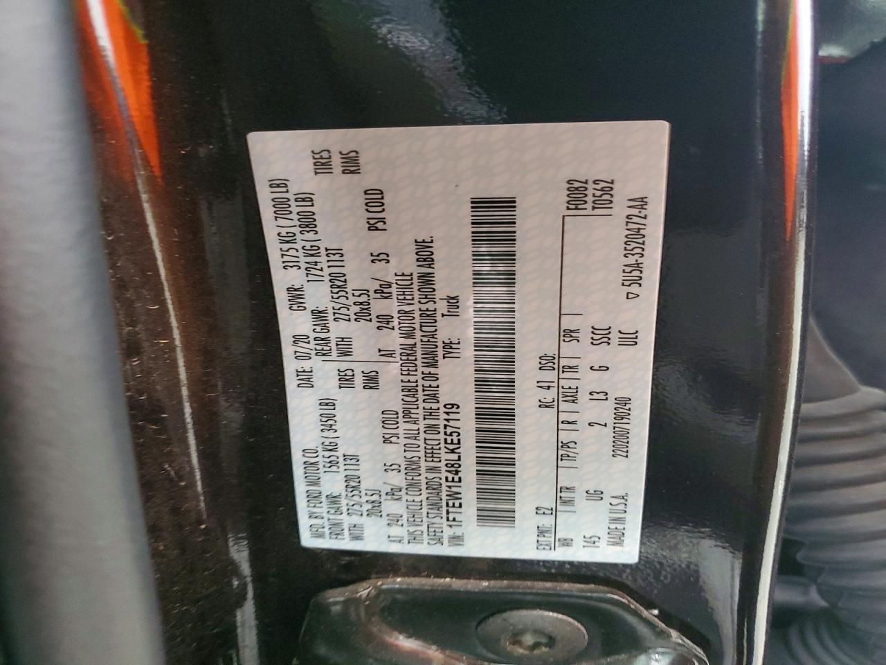 2020 FORD F150 SUPERCREW photo 12