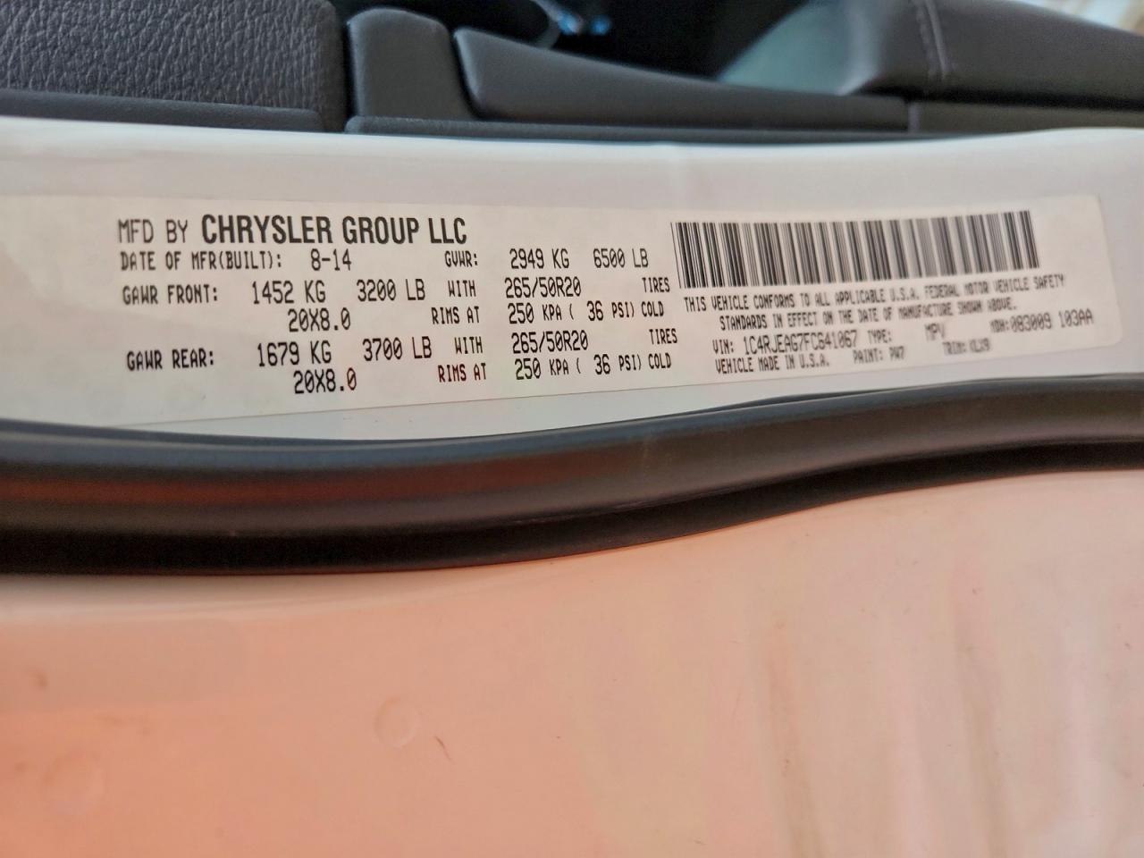 2015 JEEP GRAND CHEROKEE LAREDO photo 13
