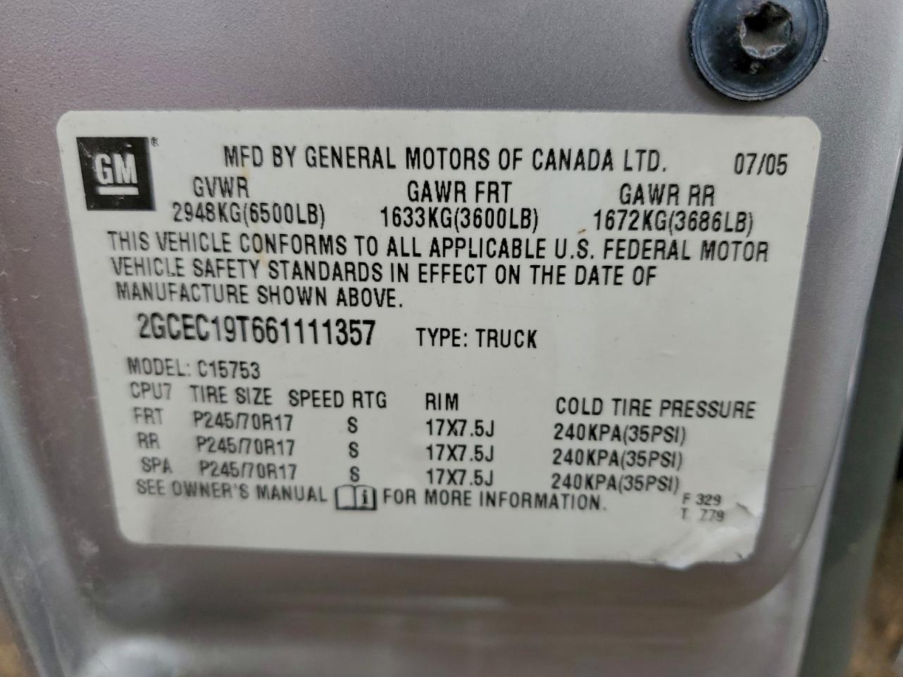 2006 CHEVROLET SILVERADO C1500 photo 23