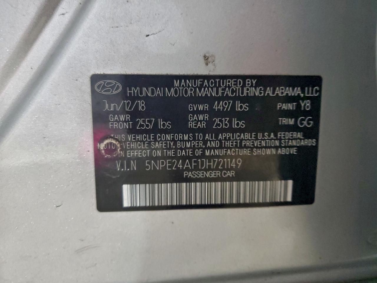 2018 HYUNDAI SONATA SE photo 13