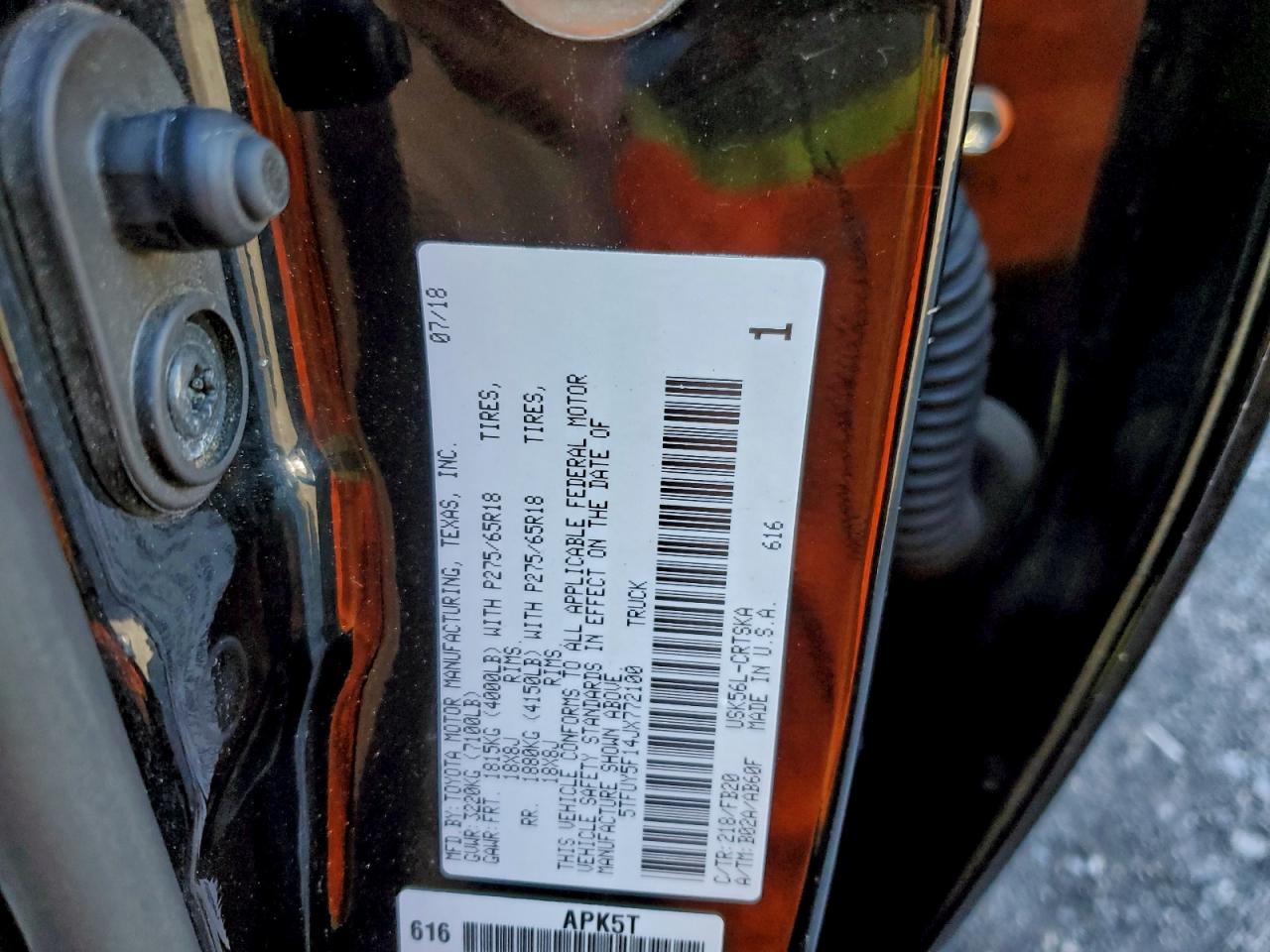 2018 TOYOTA TUNDRA DOUBLE CAB SR photo 23