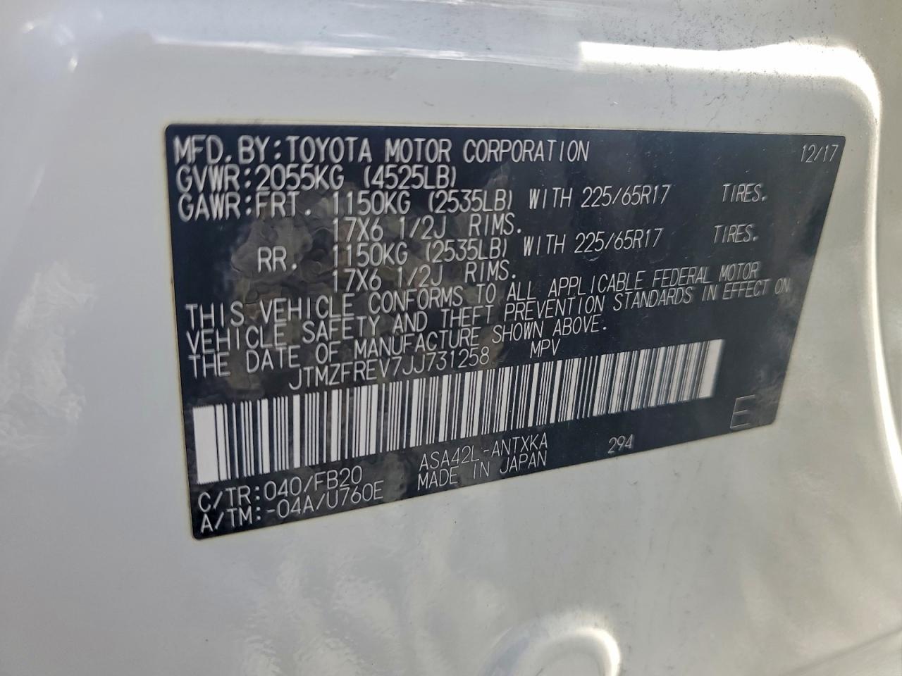 2018 TOYOTA RAV4 LE photo 13