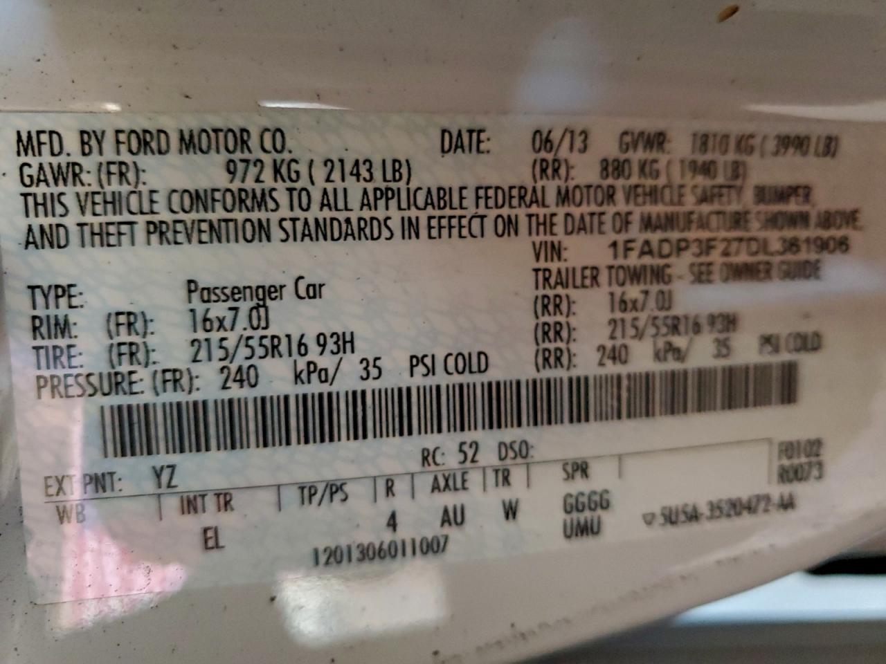 2013 FORD FOCUS SE photo 12