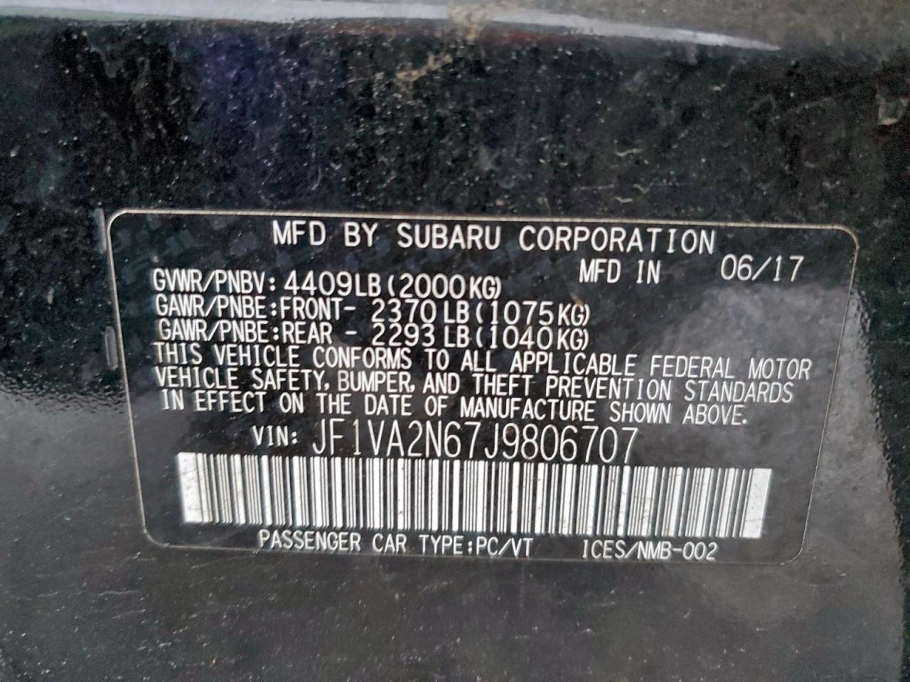 2018 SUBARU WRX STI photo 23