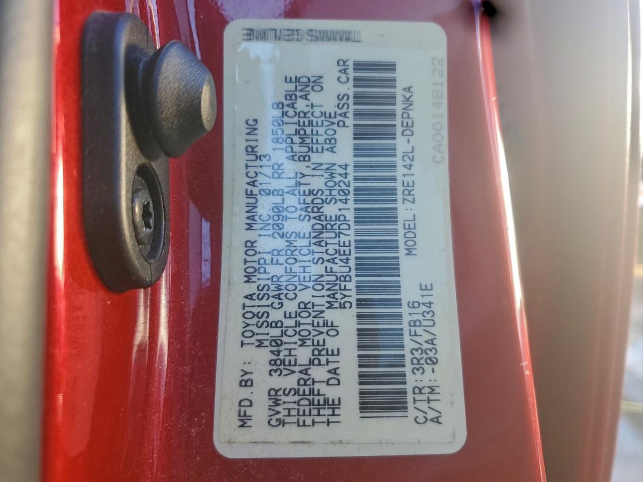 2013 TOYOTA COROLLA BASE photo 34