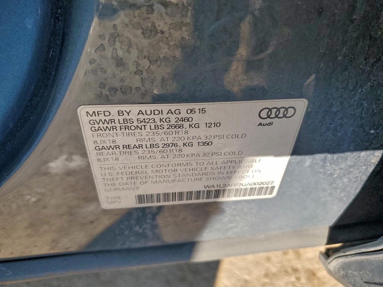 2016 AUDI Q5 PREMIUM PLUS photo 13