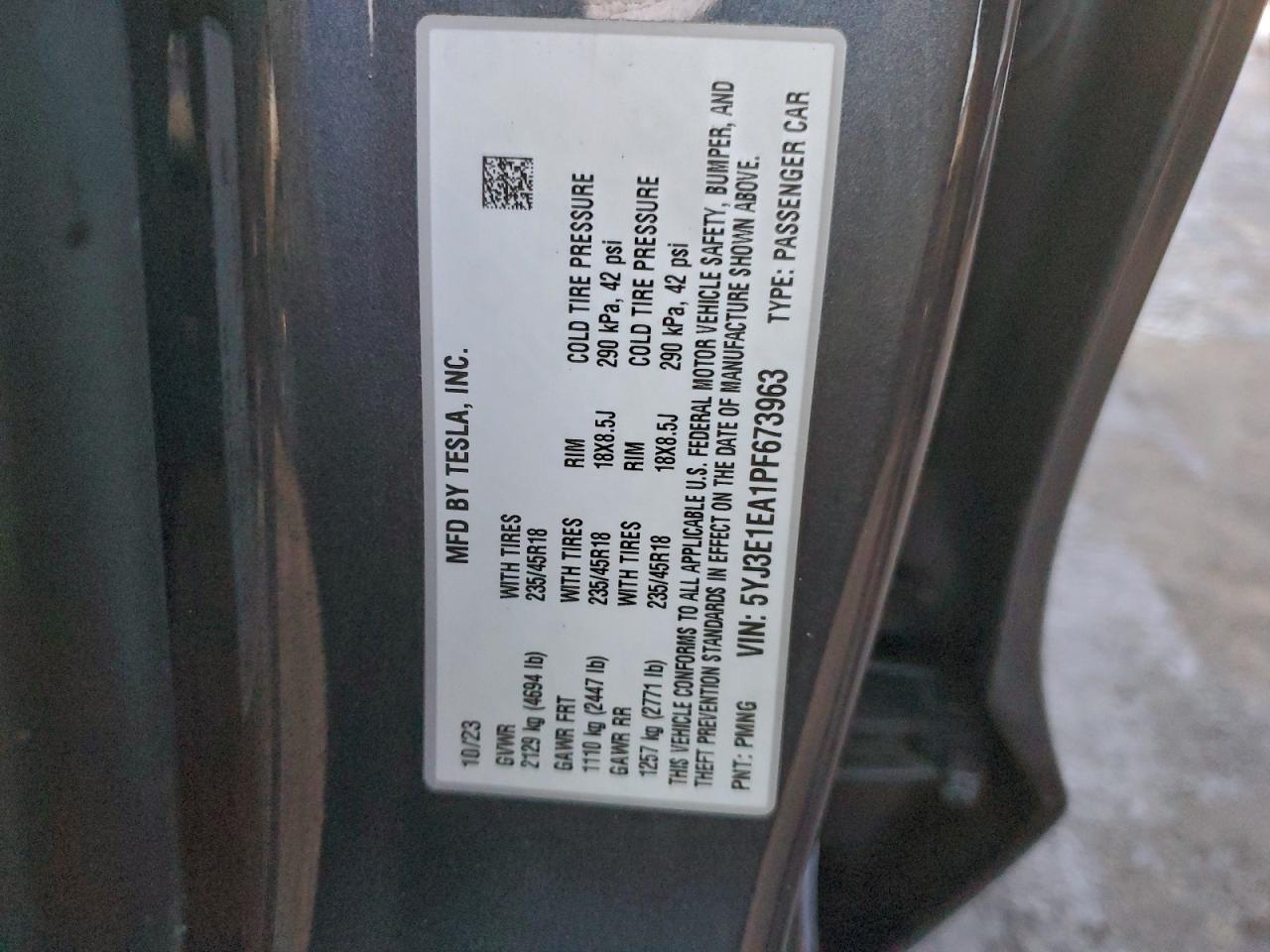 2023 TESLA MODEL 3 photo 12