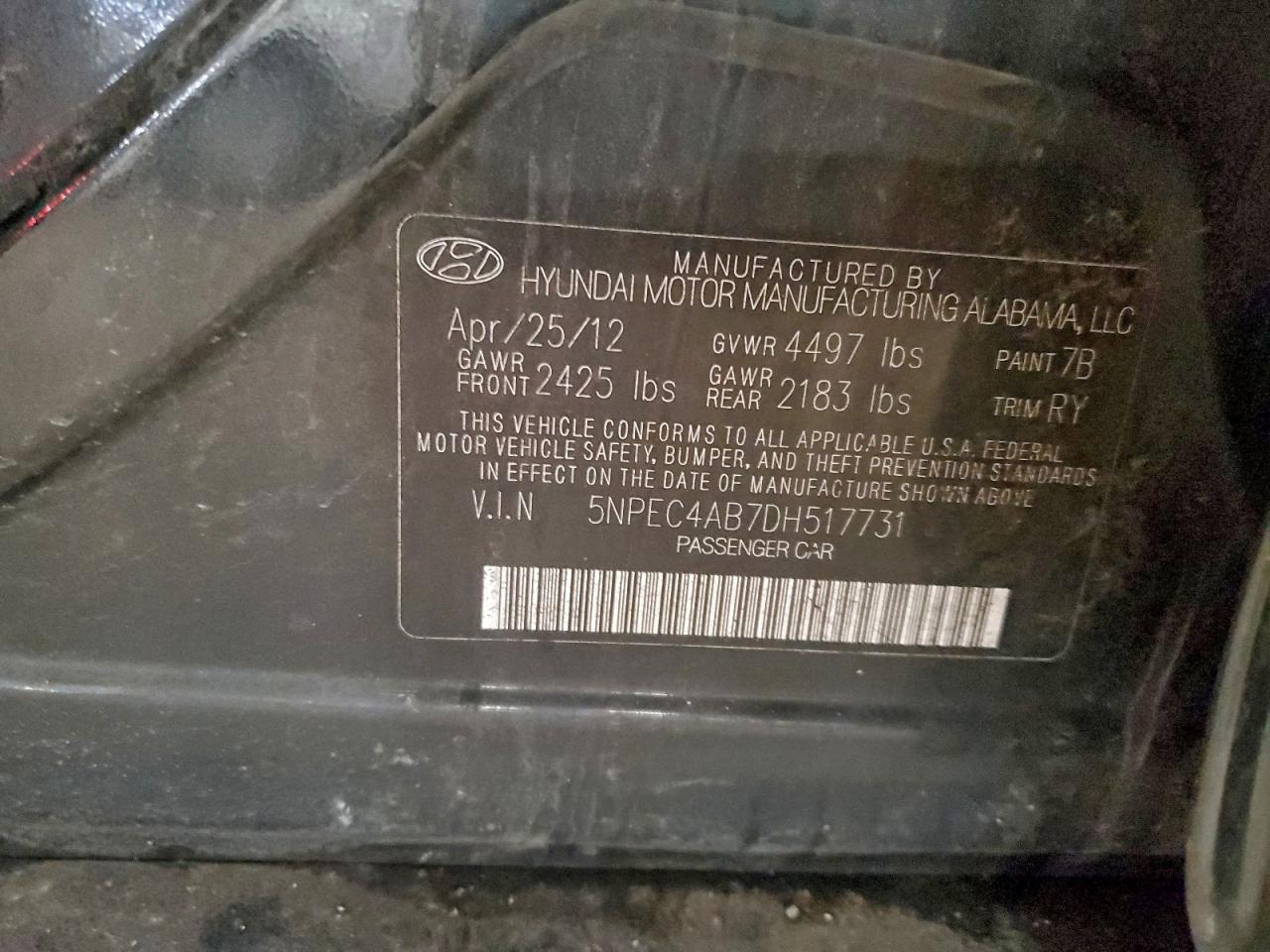 2013 HYUNDAI SONATA SE photo 34