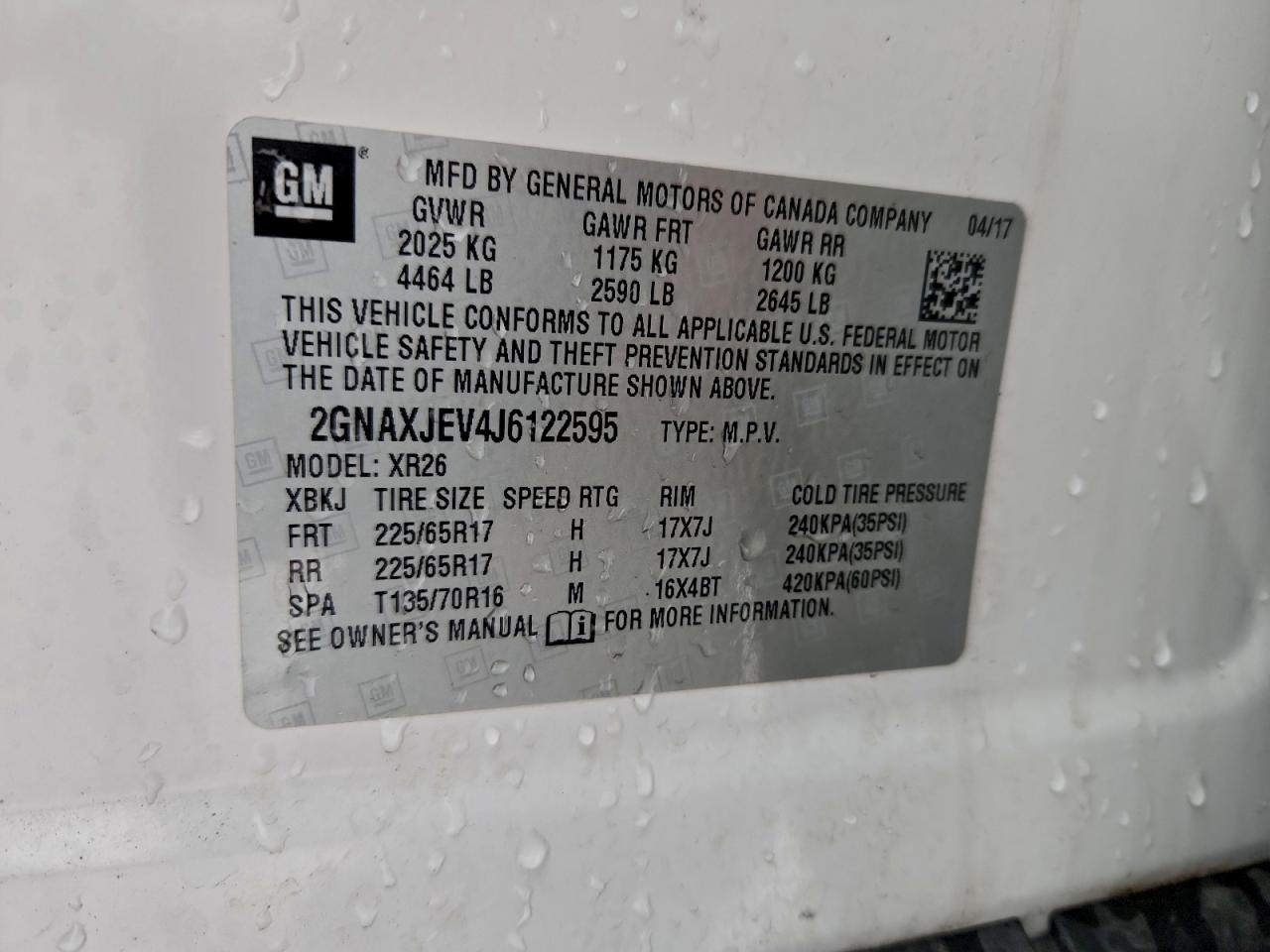 2018 CHEVROLET EQUINOX LT photo 12
