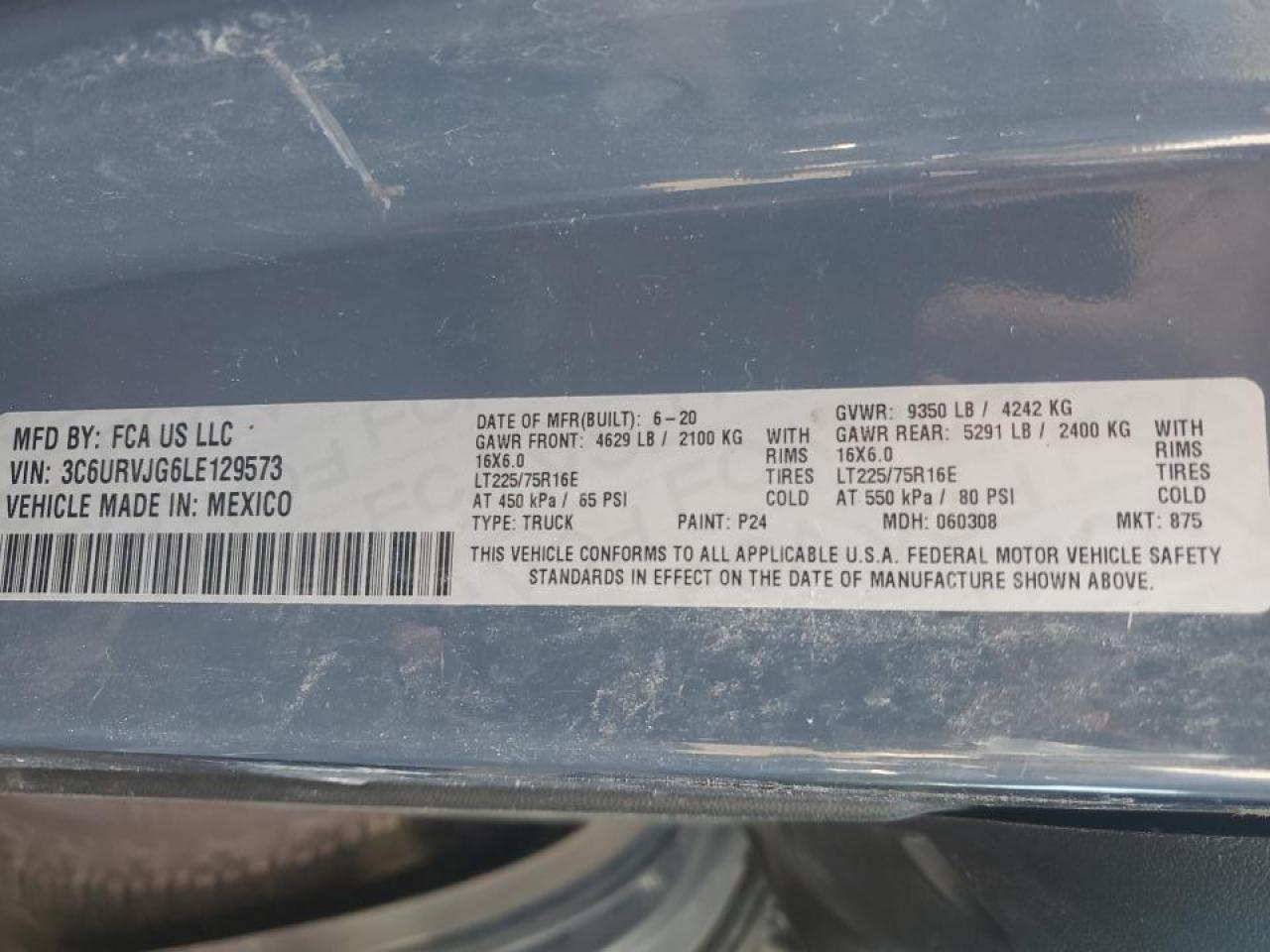 2020 RAM PROMASTER 3500 3500 HIGH photo 13