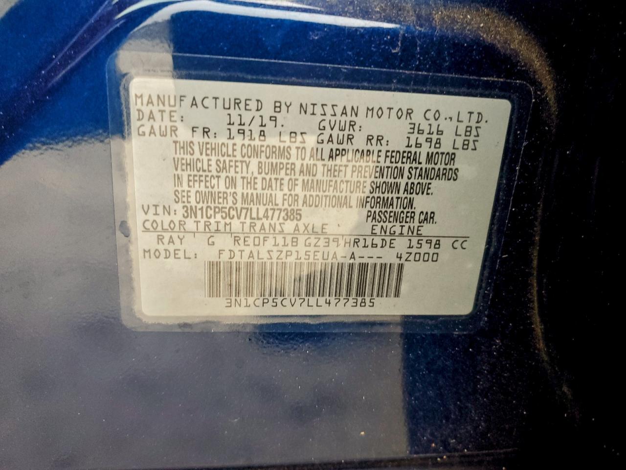 2020 NISSAN KICKS SV photo 12