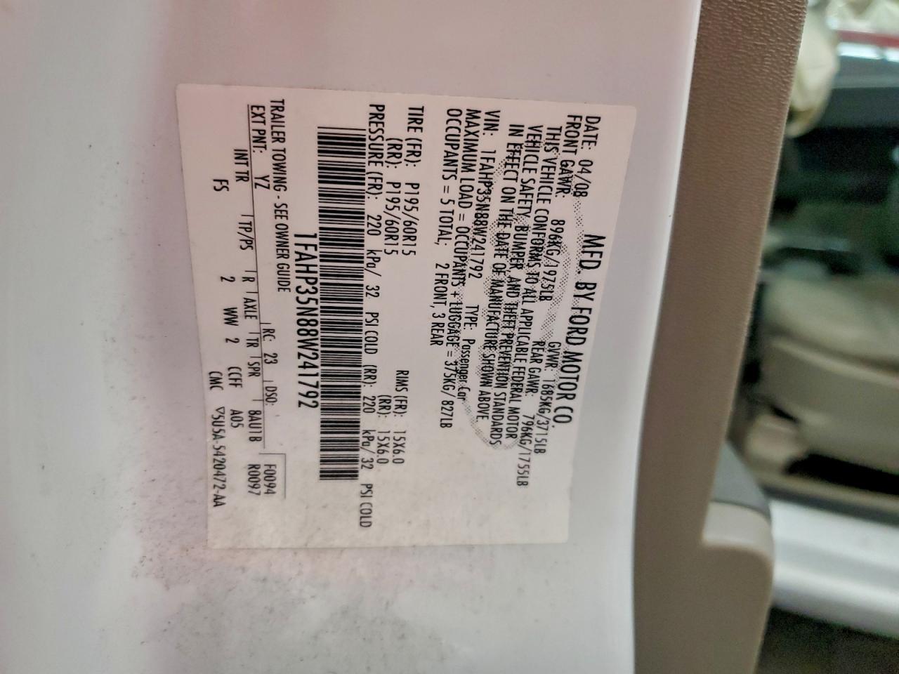 2008 FORD FOCUS SE photo 12