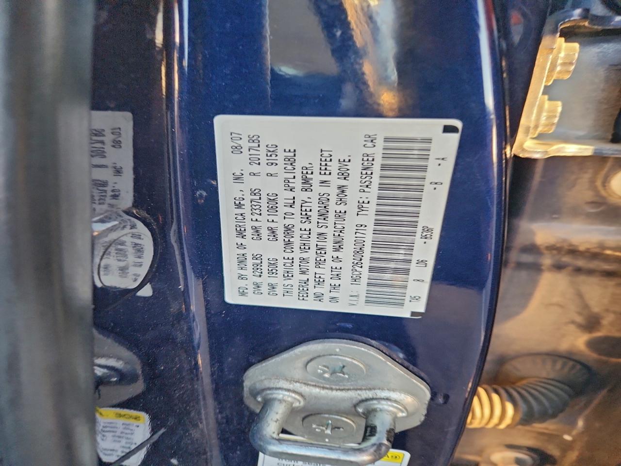 2008 HONDA ACCORD LXP photo 12