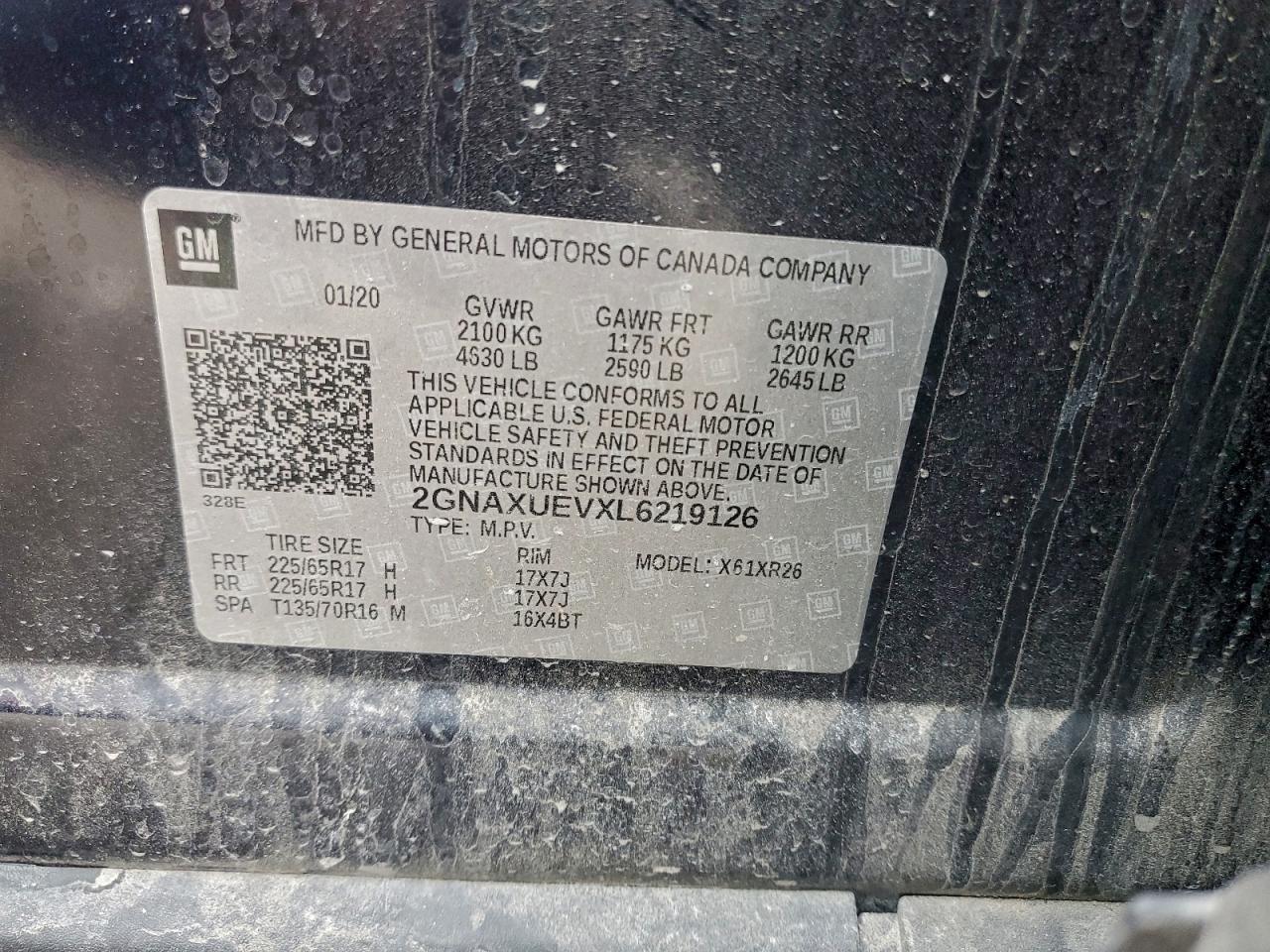 2020 CHEVROLET EQUINOX LT photo 12