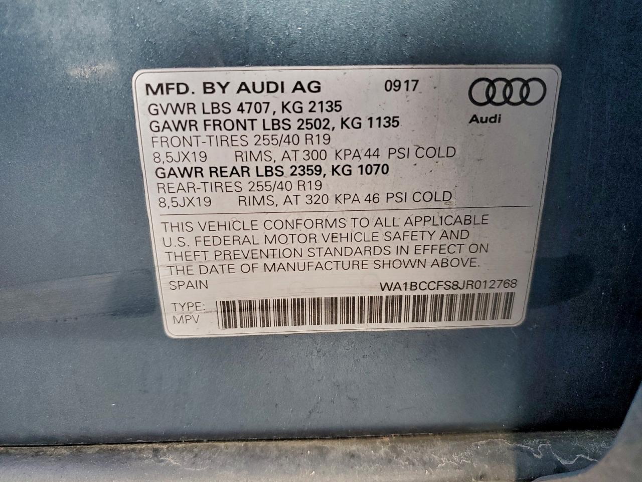 2018 AUDI Q3 PREMIUM photo 13