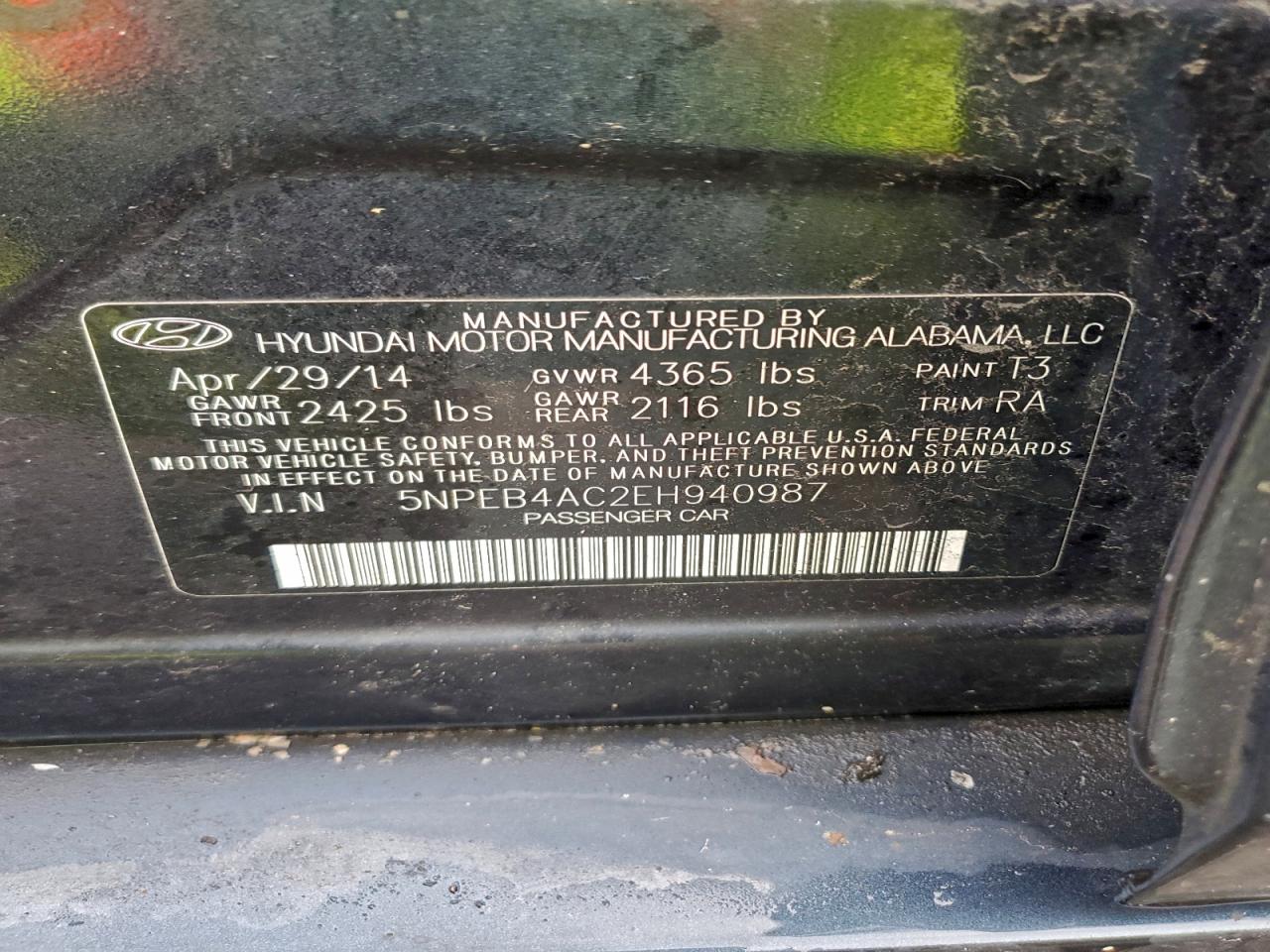 2014 HYUNDAI SONATA GLS photo 12