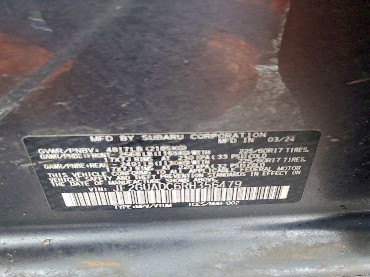 2024 SUBARU CROSSTREK PREMIUM photo 13