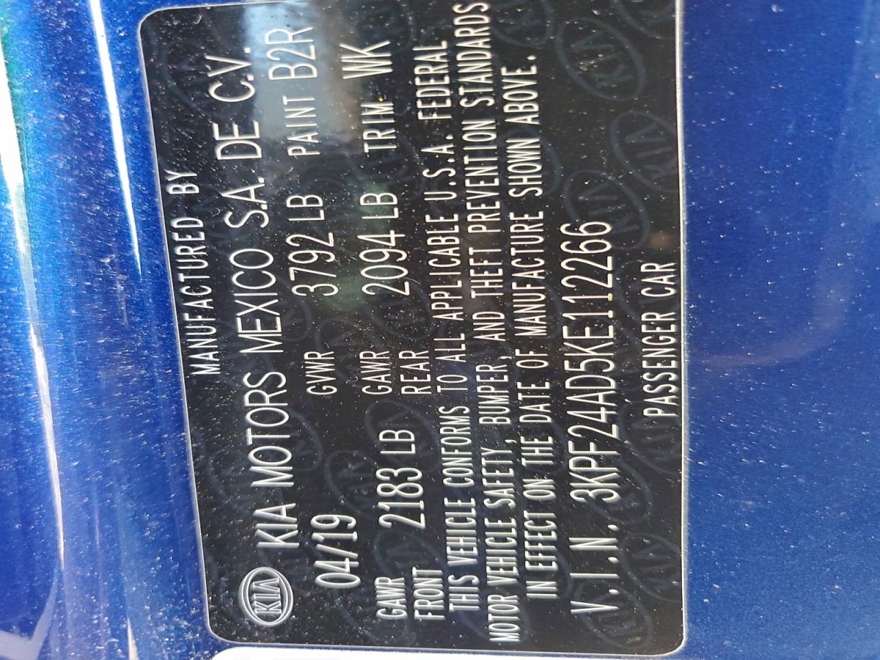2019 KIA FORTE FE photo 23